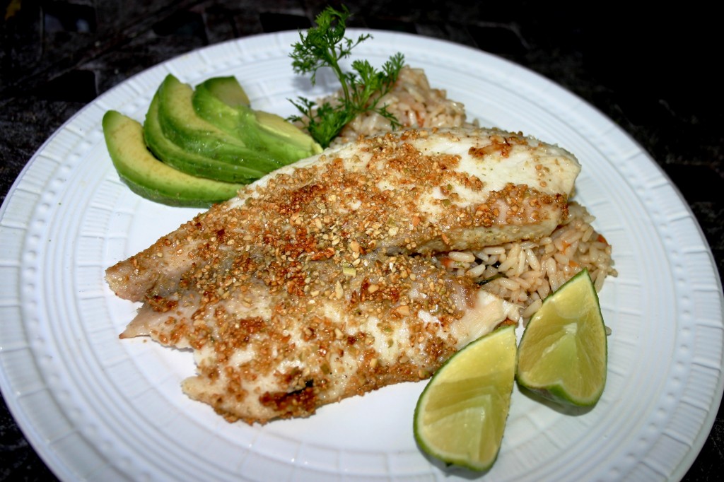 Latina &amp; Mexican Inspired Dinner (Pepita Encrusted Tilapia on Top of a ...